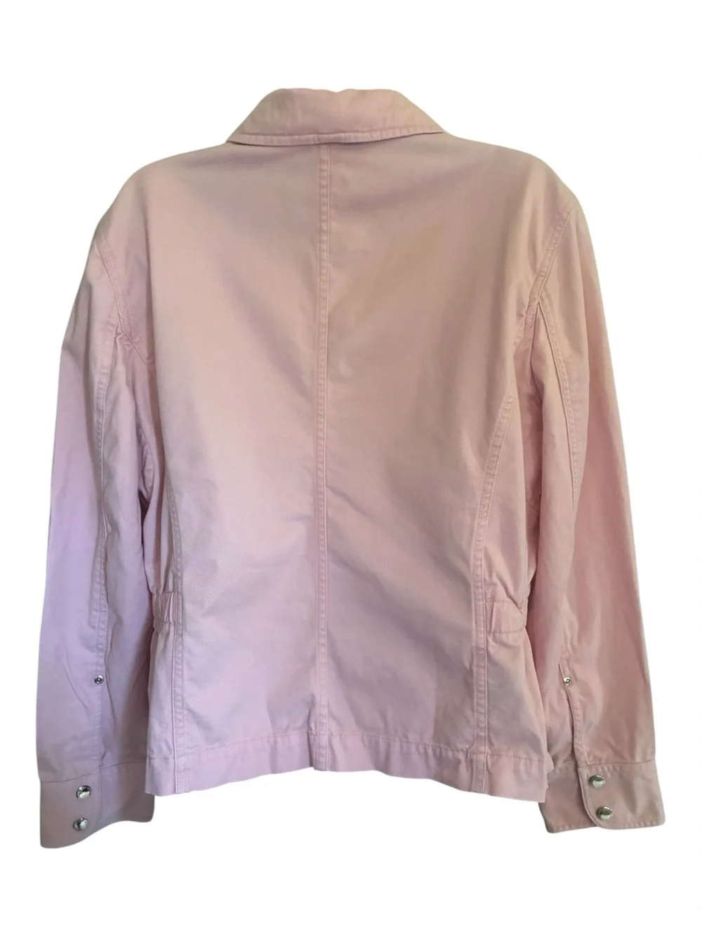 Vintage Y2K 90s Preppy Soft Girl Coastal Grandma Pink Button-Front Jacket Sz M